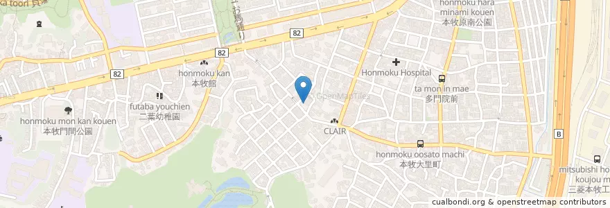 Mapa de ubicacion de 本牧めぐみ幼稚園 en 일본, 가나가와현, 요코하마시, 中区.