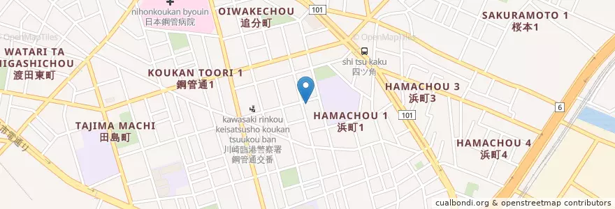 Mapa de ubicacion de 東三輪幼稚園 en Japan, Kanagawa Prefecture, Kawasaki, Kawasaki Ward.
