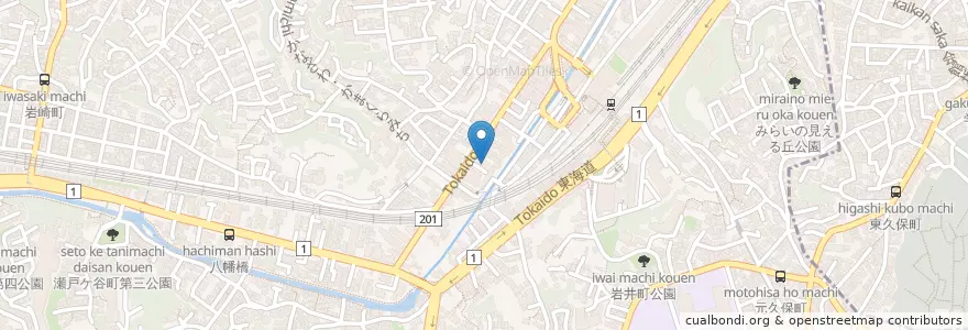 Mapa de ubicacion de 東京国税局保土ヶ谷税務署 en 일본, 가나가와현, 요코하마시, 保土ヶ谷区.
