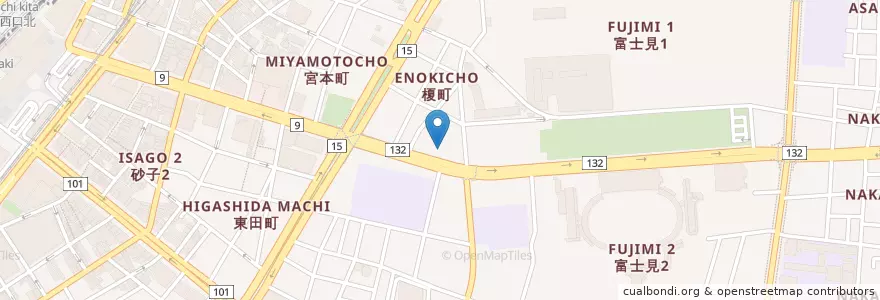 Mapa de ubicacion de 東京国税局川崎南税務署 en Japão, 神奈川県, 川崎市, 川崎区.
