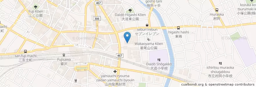 Mapa de ubicacion de 東京国税局藤沢税務署 en Japão, 神奈川県, 藤沢市.