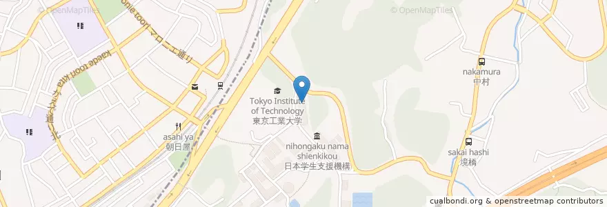 Mapa de ubicacion de 東京工業大学（生命理工学部） en Japon, Préfecture De Kanagawa, Tokyo, 緑区.