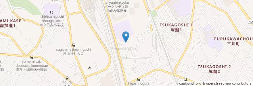Mapa de ubicacion de 東小倉保育園 en 日本, 神奈川県, 川崎市, 幸区.