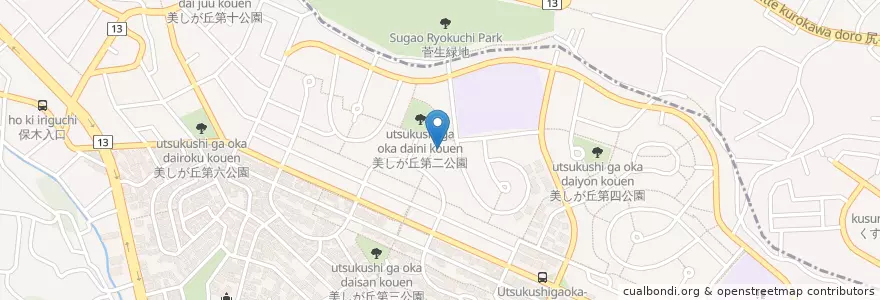 Mapa de ubicacion de 東洋英和女学院大学付属かえで幼稚園 en 日本, 神奈川縣, 川崎市, 宮前区.