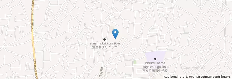 Mapa de ubicacion de 松が丘保育園 en Jepun, 神奈川県, 茅ヶ崎市.