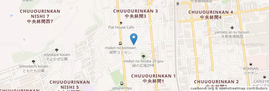 Mapa de ubicacion de 松原学園幼稚園 en 日本, 神奈川県, 大和市.