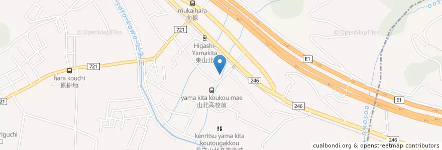 Mapa de ubicacion de 松田警察署向原駐在所 en ژاپن, 神奈川県, 足柄上郡, 山北町.