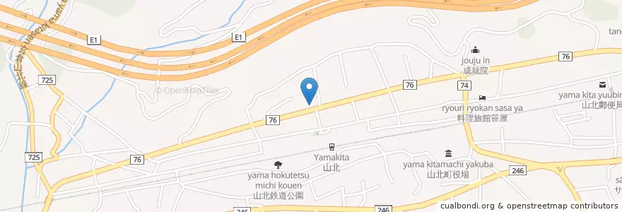 Mapa de ubicacion de 松田警察署山北交番 en 日本, 神奈川県, 足柄上郡, 山北町.