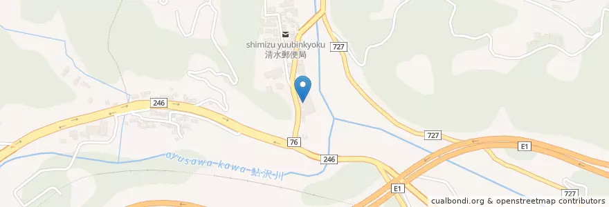 Mapa de ubicacion de 松田警察署清水駐在所 en Japan, Kanagawa Prefecture, Ashigarakami County, Yamakita.