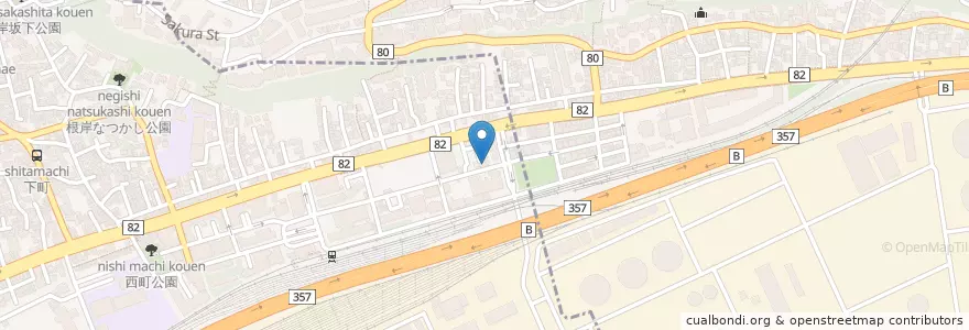 Mapa de ubicacion de 根岸駅前郵便局 en 日本, 神奈川県, 横浜市.