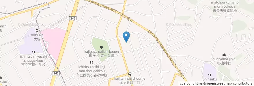Mapa de ubicacion de 梶ケ谷幼稚園 en 日本, 神奈川縣, 川崎市, 高津区, 宮前区.