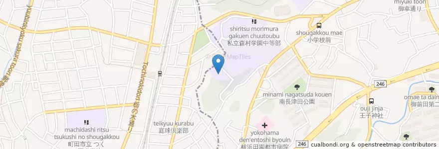 Mapa de ubicacion de 森村学園幼稚園 en Jepun, 神奈川県, 東京都, 緑区.