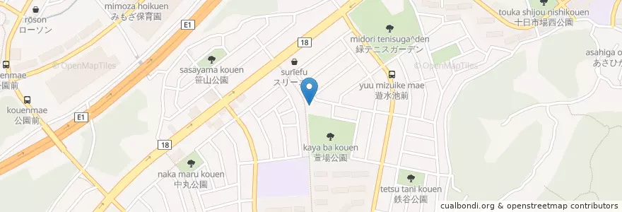 Mapa de ubicacion de 横浜あすか幼稚園 en Japon, Préfecture De Kanagawa, 横浜市, 緑区.