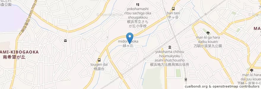Mapa de ubicacion de 横浜三輪幼稚園 en اليابان, كاناغاوا, 横浜市, 旭区.