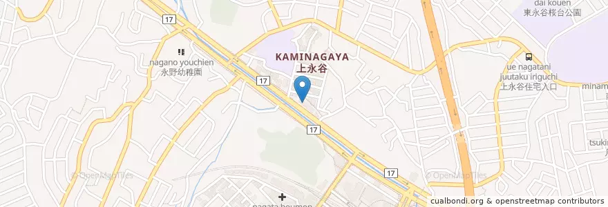 Mapa de ubicacion de 横浜上永谷郵便局 en 일본, 가나가와현, 요코하마시, 港南区.