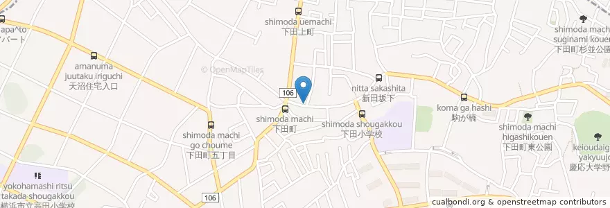 Mapa de ubicacion de 横浜下田郵便局 en ژاپن, 神奈川県, 横浜市, 港北区.