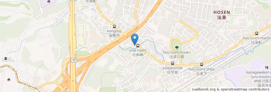 Mapa de ubicacion de 横浜今井郵便局 en 일본, 가나가와현, 요코하마시, 保土ヶ谷区.