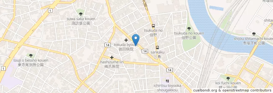 Mapa de ubicacion de 横浜佃野郵便局 en Japan, Kanagawa Prefecture, Yokohama, Tsurumi Ward.