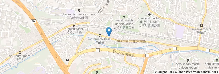 Mapa de ubicacion de 横浜保土ヶ谷三郵便局 en Japan, Präfektur Kanagawa, Yokohama, 保土ヶ谷区.