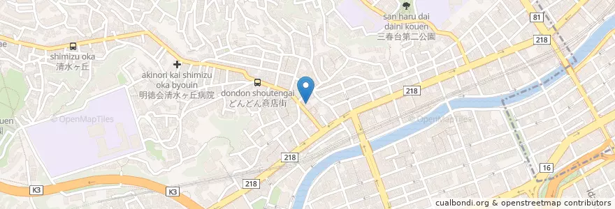 Mapa de ubicacion de 横浜南太田郵便局 en ژاپن, 神奈川県, 横浜市.