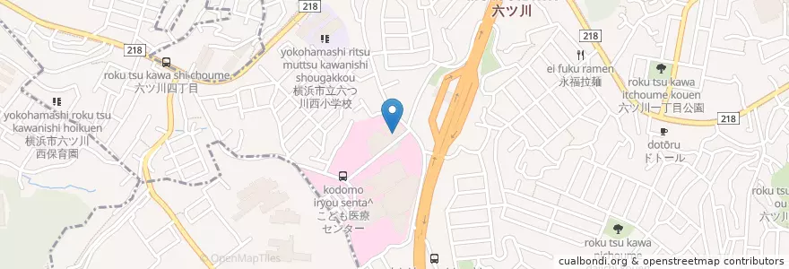 Mapa de ubicacion de 横浜南養護学校(病弱) en 일본, 가나가와현, 요코하마시, 南区.
