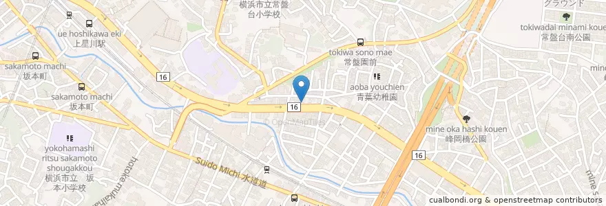 Mapa de ubicacion de 横浜和田郵便局 en 일본, 가나가와현, 요코하마시, 保土ヶ谷区.