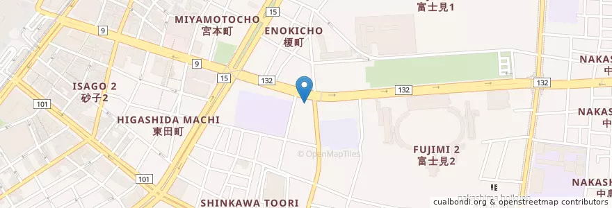 Mapa de ubicacion de 横浜地方検察庁川崎区検察庁 en Japan, Präfektur Kanagawa, 川崎市, 川崎区.
