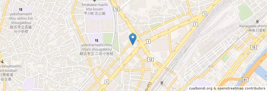 Mapa de ubicacion de 横浜地方検察庁神奈川区検察庁 en Japan, Präfektur Kanagawa, Yokohama, 神奈川区.