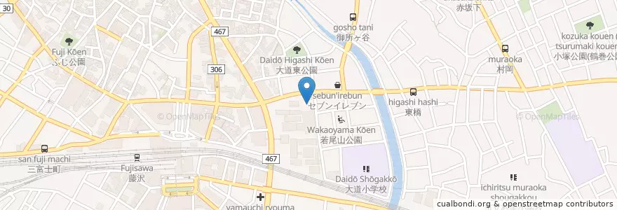 Mapa de ubicacion de 横浜地方検察庁藤沢区検察庁 en اليابان, كاناغاوا, 藤沢市.