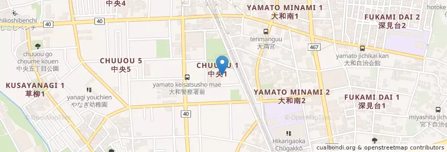 Mapa de ubicacion de 横浜地方法務局大和出張所 en ژاپن, 神奈川県, 大和市.