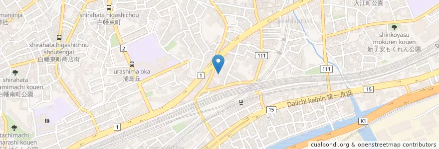 Mapa de ubicacion de 横浜地方法務局神奈川出張所 en Japón, Prefectura De Kanagawa, Yokohama, 神奈川区.