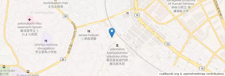 Mapa de ubicacion de 横浜地方裁判所横須賀検察審査会 en ژاپن, 神奈川県, 横須賀市.