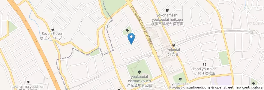 Mapa de ubicacion de 横浜女子短期大学附属幼稚園 en 일본, 가나가와현, 요코하마시, 磯子区.