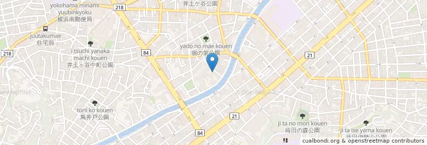 Mapa de ubicacion de 横浜市井土ケ谷保育園 en Japão, 神奈川県, 横浜市, 南区.