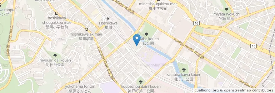 Mapa de ubicacion de 横浜市保土ケ谷図書館 en Japón, Prefectura De Kanagawa, Yokohama, 保土ヶ谷区.