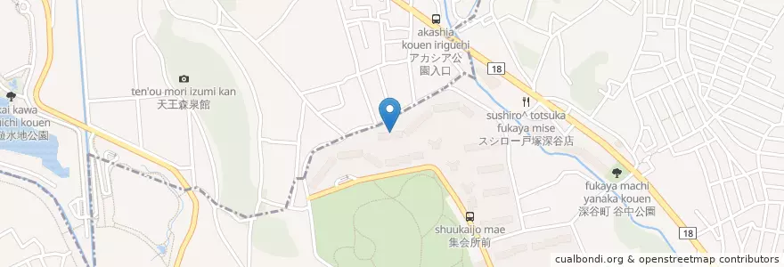 Mapa de ubicacion de 横浜市俣野保育園 en Japan, 神奈川県, Yokohama, 戸塚区.