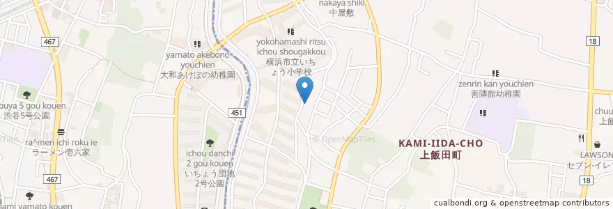 Mapa de ubicacion de 横浜市北上飯田保育園 en Giappone, Prefettura Di Kanagawa.
