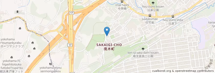 Mapa de ubicacion de 横浜市境木保育園 en 일본, 가나가와현, 요코하마시, 保土ヶ谷区.