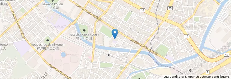 Mapa de ubicacion de 横浜市天王町保育園 en 일본, 가나가와현, 요코하마시.