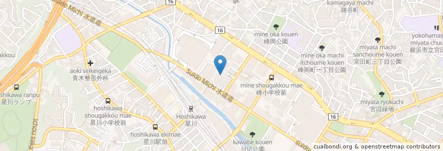 Mapa de ubicacion de 横浜市消防局 en ژاپن, 神奈川県, 横浜市, 保土ヶ谷区.