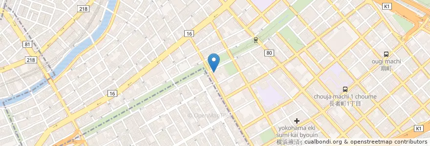 Mapa de ubicacion de 横浜市安全管理局中消防署 en ژاپن, 神奈川県, 横浜市, 中区.