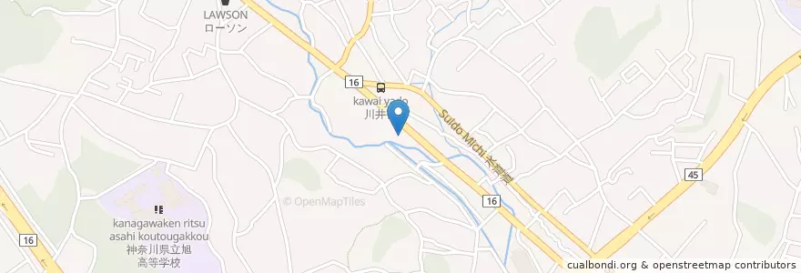 Mapa de ubicacion de 横浜市安全管理局旭消防署都岡消防出張所 en 일본, 가나가와현, 요코하마시, 旭区.
