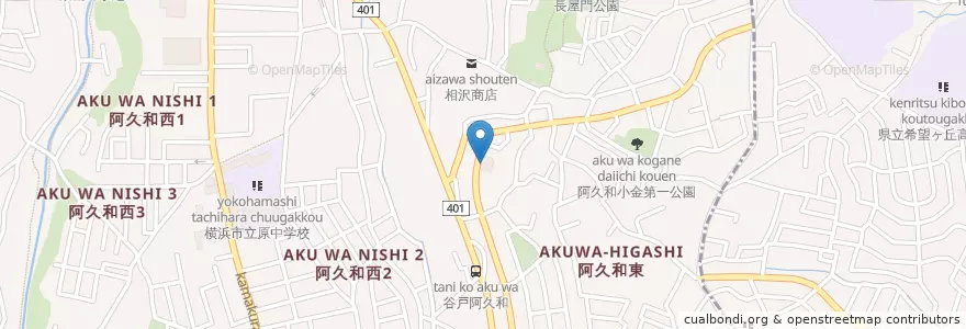 Mapa de ubicacion de 横浜市安全管理局瀬谷消防署阿久和消防出張所 en Japan, Kanagawa Prefecture, Yokohama, Seya Ward.