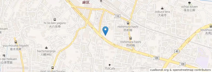 Mapa de ubicacion de 横浜市安全管理局緑消防署 en 일본, 가나가와현, 요코하마시, 緑区.