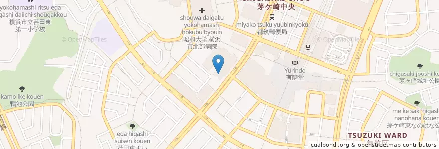 Mapa de ubicacion de 横浜市都筑消防署 en Japan, Kanagawa Prefecture, Yokohama, Tsuzuki Ward.