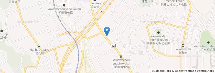 Mapa de ubicacion de 横浜市安全管理局都筑消防署川和消防出張所 en 일본, 가나가와현, 요코하마시, 都筑区.