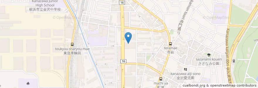 Mapa de ubicacion de 横浜市金沢消防署 en 일본, 가나가와현, 요코하마시, 金沢区.