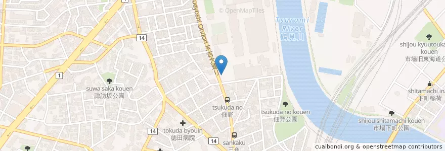 Mapa de ubicacion de 横浜市安全管理局鶴見消防署末吉消防出張所 en 일본, 가나가와현, 요코하마시, 鶴見区.