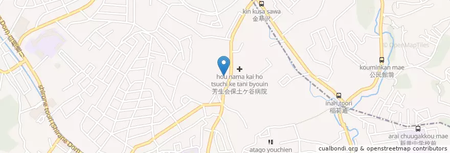 Mapa de ubicacion de 横浜市白根保育園 en 일본, 가나가와현, 요코하마시, 旭区.