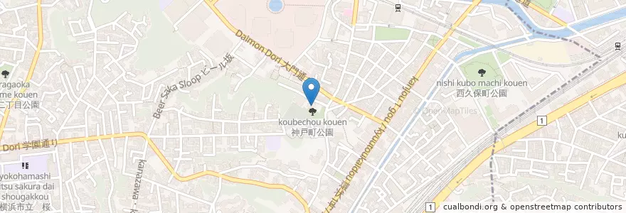 Mapa de ubicacion de 横浜市神戸保育園 en Япония, Канагава, Йокогама, Ходогая.